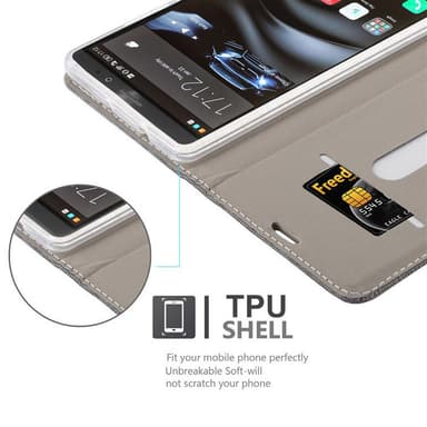 Huawei MATE 8 lommebokdeksel etui (grå)