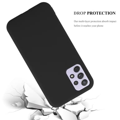 Deksel Samsung Galaxy A73 5G Silikon cover (svart)