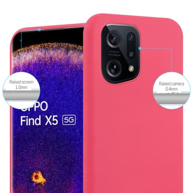 Deksel Oppo FIND X5 Silikon cover (rød)