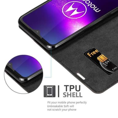Motorola ONE MACRO lommebokdeksel case (brun)