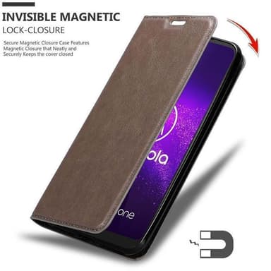 Motorola ONE MACRO lommebokdeksel case (brun)