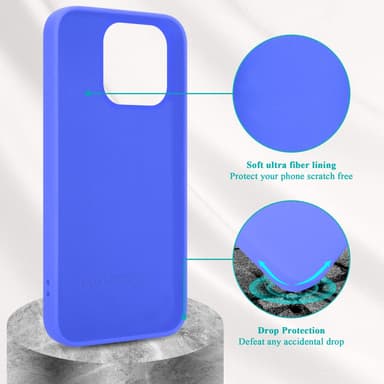 iPhone 14 PRO MAX silikondeksel case (lilla)