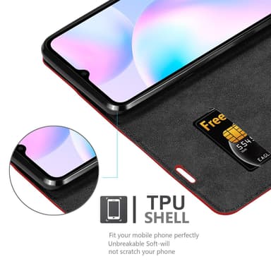 Xiaomi RedMi 9A / RedMi 9AT lommebokdeksel case (rød)