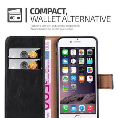 iPhone 6 PLUS / 6S PLUS lommebokdeksel etui (svart)