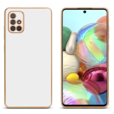 Samsung Galaxy A71 4G silikondeksel case (hvit)