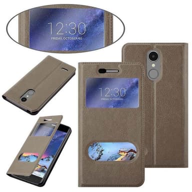 LG K8 2017 lommebokdeksel cover (brun)