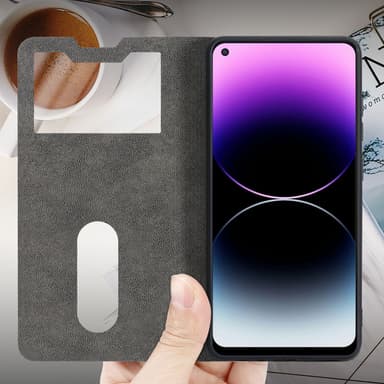 Oppo A94 5G lommebokdeksel cover (svart)