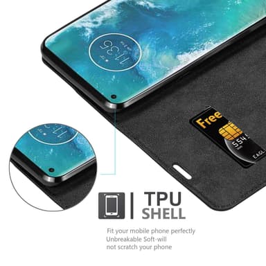 Motorola EDGE+ lommebokdeksel case (svart)