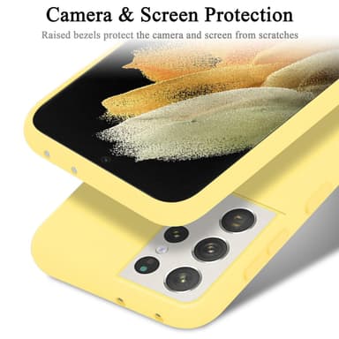 Samsung Galaxy S21 ULTRA silikondeksel case (gul)