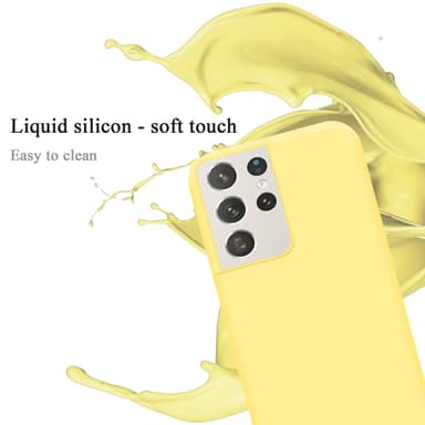 Samsung Galaxy S21 ULTRA silikondeksel case (gul)