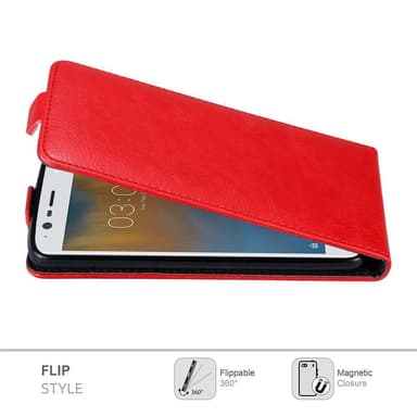 Nokia 3 2017 deksel flip cover (rød)