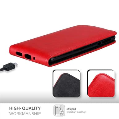 Nokia 3 2017 deksel flip cover (rød)