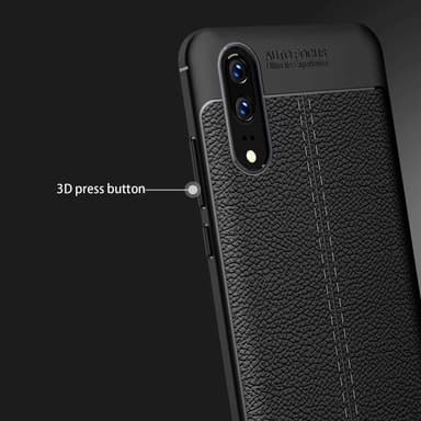 Huawei P20 Deksel Kunstskinn (svart)