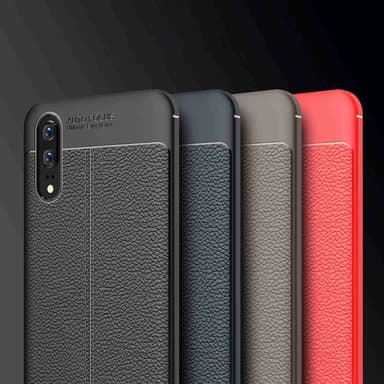 Huawei P20 Deksel Kunstskinn (svart)