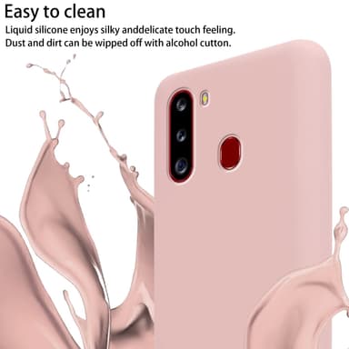 Deksel Samsung Galaxy A21 med Halskjede (rosa)