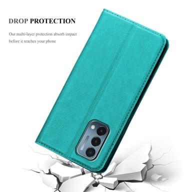 OnePlus Nord N200 5G lommebokdeksel case (turkis)