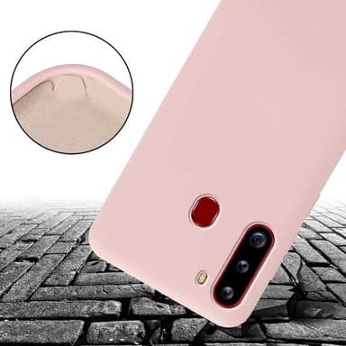 Deksel Samsung Galaxy A21 med Halskjede (rosa)
