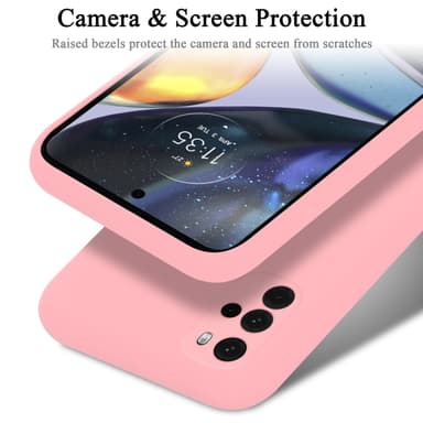 Motorola MOTO G22 silikondeksel case (rosa)