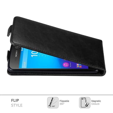 Sony Xperia M5 deksel flip cover (svart)