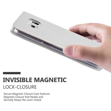 Samsung Galaxy S6 EDGE PLUS lommebokdeksel etui (sølv)