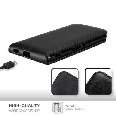 Sony Xperia M5 deksel flip cover (svart)
