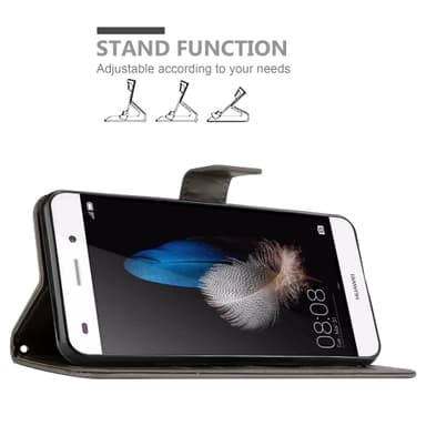 Huawei P8 LITE 2015 lommebokdeksel Blomster (grå)