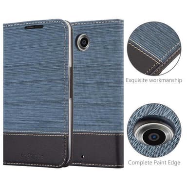 Motorola Google NEXUS 6 lommebokdeksel etui (blå)