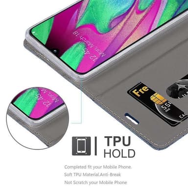 Samsung Galaxy A40 lommebokdeksel etui (blå)