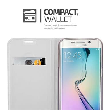 Samsung Galaxy S6 EDGE PLUS lommebokdeksel etui (sølv)