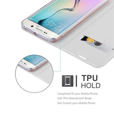 Samsung Galaxy S6 EDGE PLUS lommebokdeksel etui (sølv)