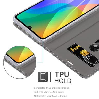 Huawei Y6P lommebokdeksel etui (grå)