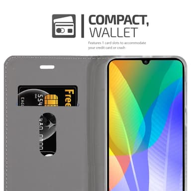 Huawei Y6P lommebokdeksel etui (grå)