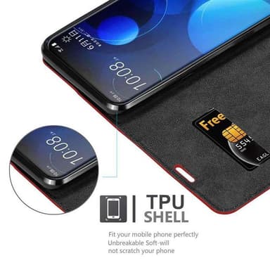HTC Desire 19 PLUS lommebokdeksel case (rød)