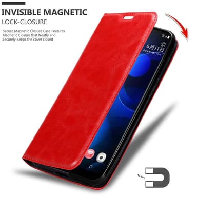 HTC Desire 19 PLUS lommebokdeksel case (rød)