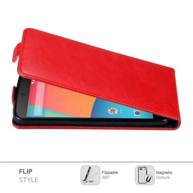 LG Google NEXUS 5 deksel flip cover (rød)