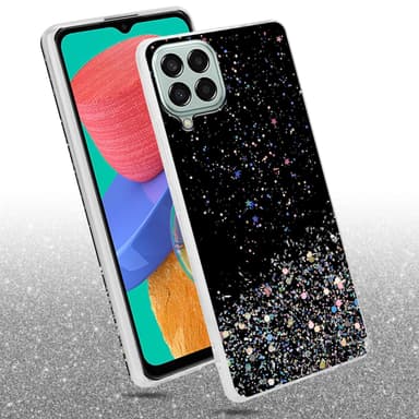 Samsung Galaxy M33 5G Silikondeksel Glitter (Svart)