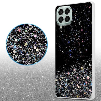 Samsung Galaxy M33 5G Silikondeksel Glitter (Svart)