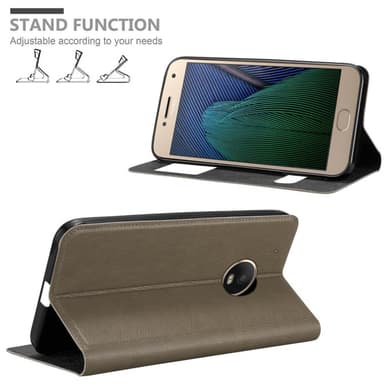 Motorola MOTO G5 PLUS lommebokdeksel cover (brun)