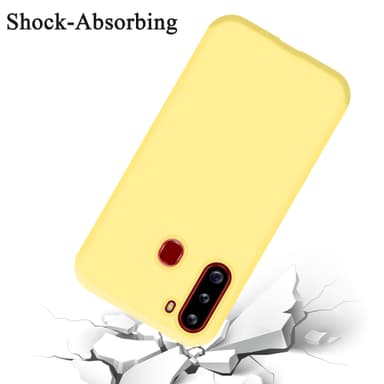 Samsung Galaxy A21 silikondeksel case (gul)