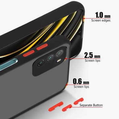 Xiaomi POCO M3 Deksel Case Cover (Svart)