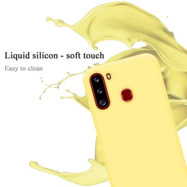 Samsung Galaxy A21 silikondeksel case (gul)