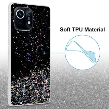 Xiaomi Mi 11 5G Silikondeksel Glitter (Svart)