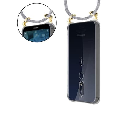 Nokia 7.1 Deksel med Halskjede (grå)