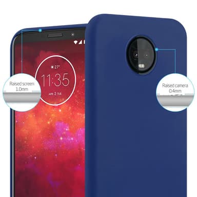 Deksel Motorola MOTO Z3 PLAY Silikon cover (blå)