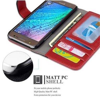 Samsung Galaxy J5 2015 lommebokdeksel cover (rød)