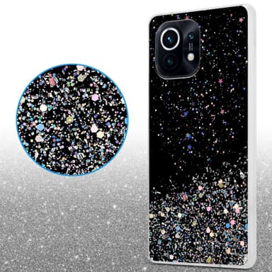 Xiaomi Mi 11 5G Silikondeksel Glitter (Svart)