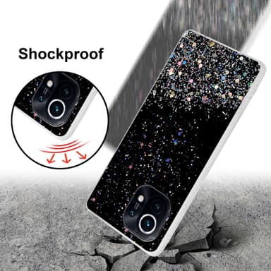 Xiaomi Mi 11 5G Silikondeksel Glitter (Svart)