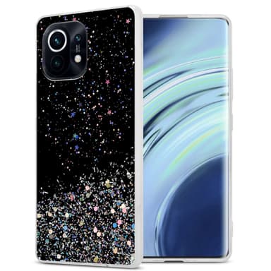 Xiaomi Mi 11 5G Silikondeksel Glitter (Svart)