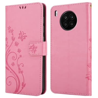 Honor 50 LITE lommebokdeksel Blomster (rosa)