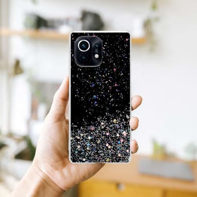 Xiaomi Mi 11 5G Silikondeksel Glitter (Svart)